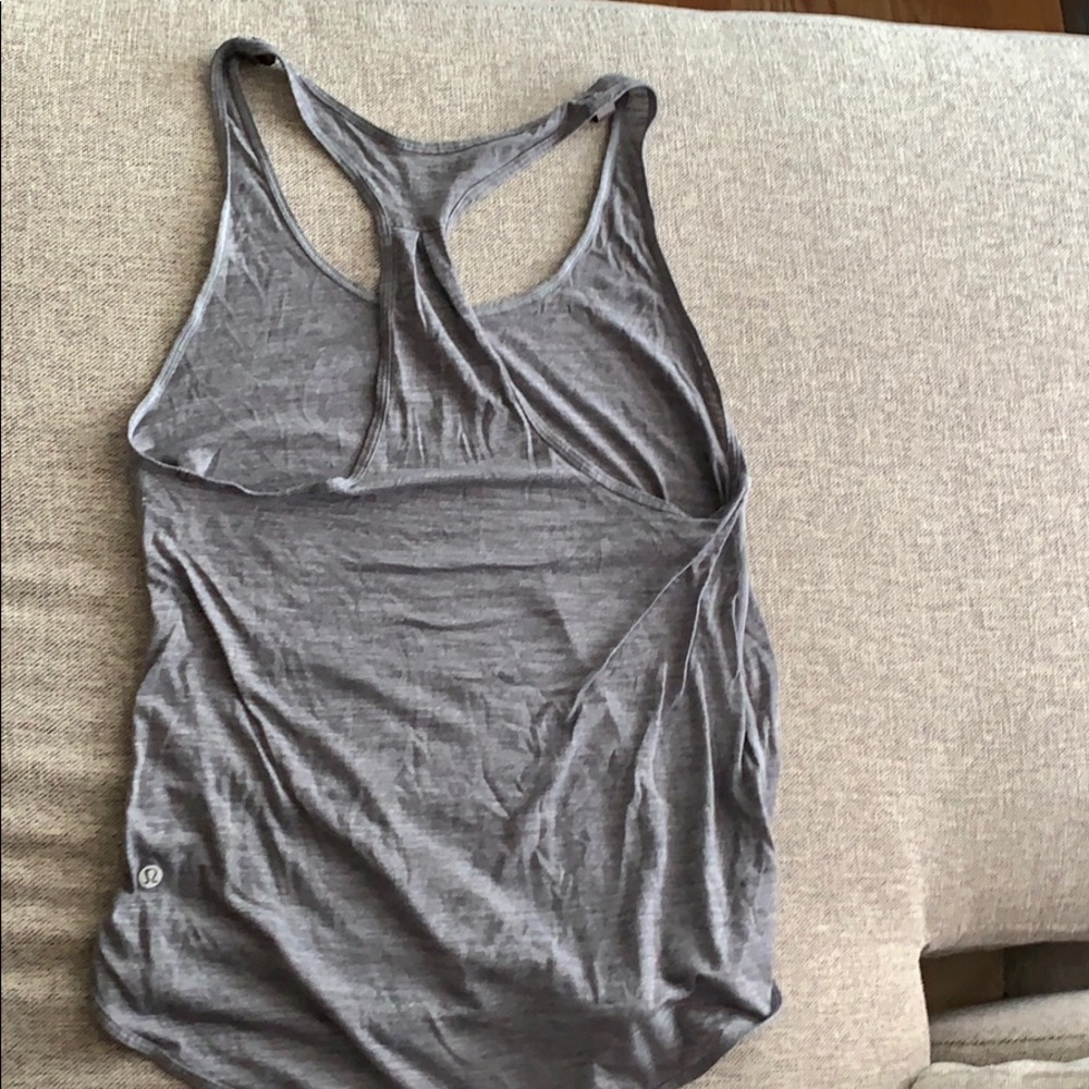Iululemon racer back loose fit grey tank